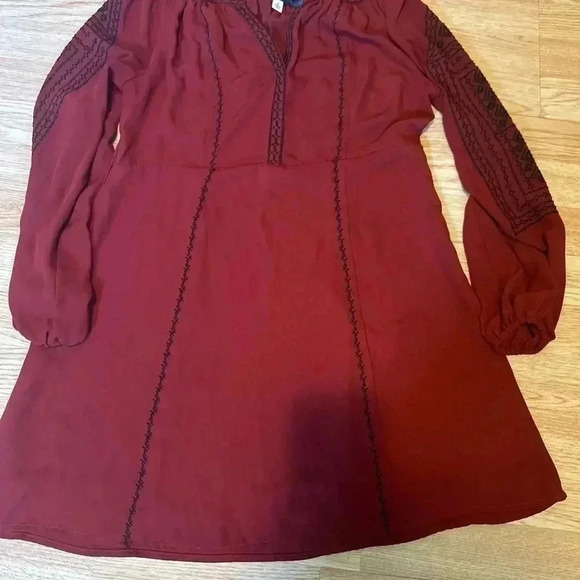 Blue Rain Embroidered Button Up Dress Size Small - Picture 2 of 7